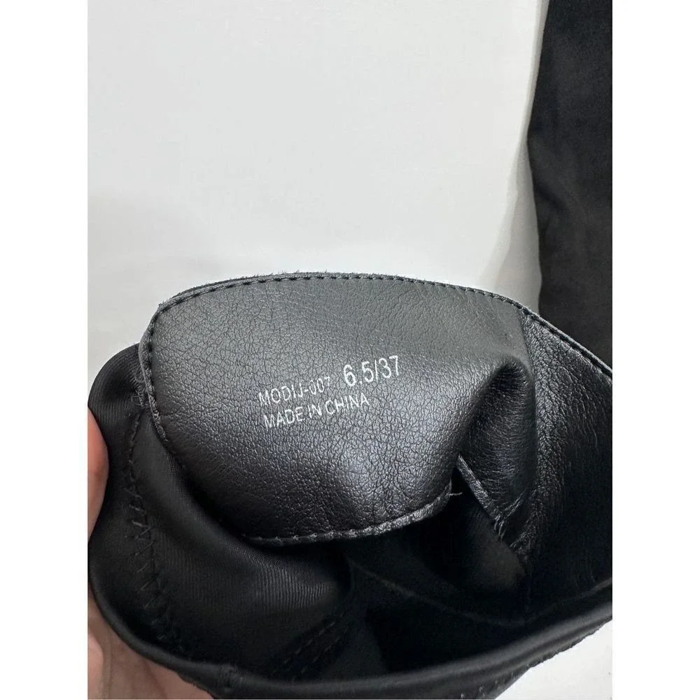 Dirty Laundry Black Over The Knee Lug‎ Sole Stretch Boot Womens Size 6.5